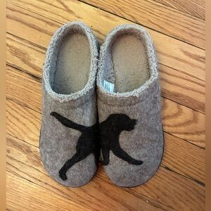 LL Bean Dog Motif Wool Daybreak Scuffs Slippers